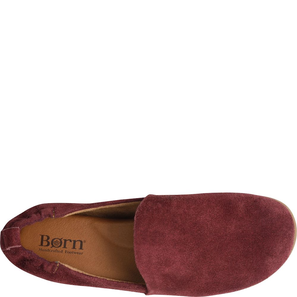 Born Margarite Slip-Ons Dark Brick Suede Product ID-0arPbui0