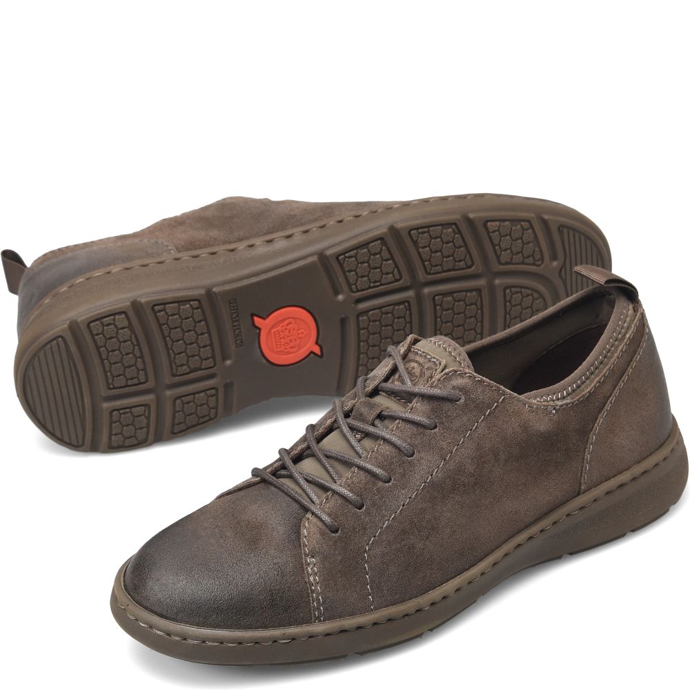 Born Miles Slip-Ons Taupe Mud Distressed Product ID-13YXqZde [BornShoes-495]