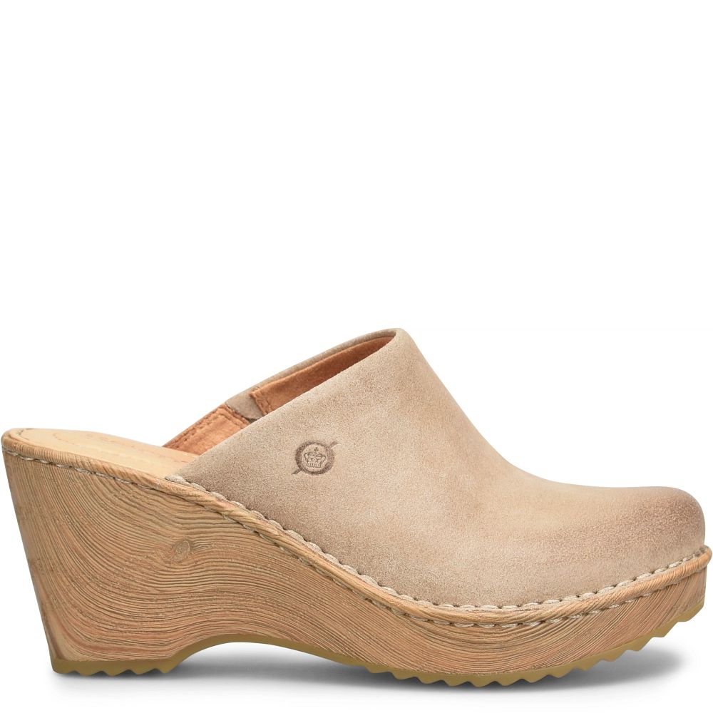 Born Natalie Clogs Cream Visone Distressed Product ID-26WGXPGJ