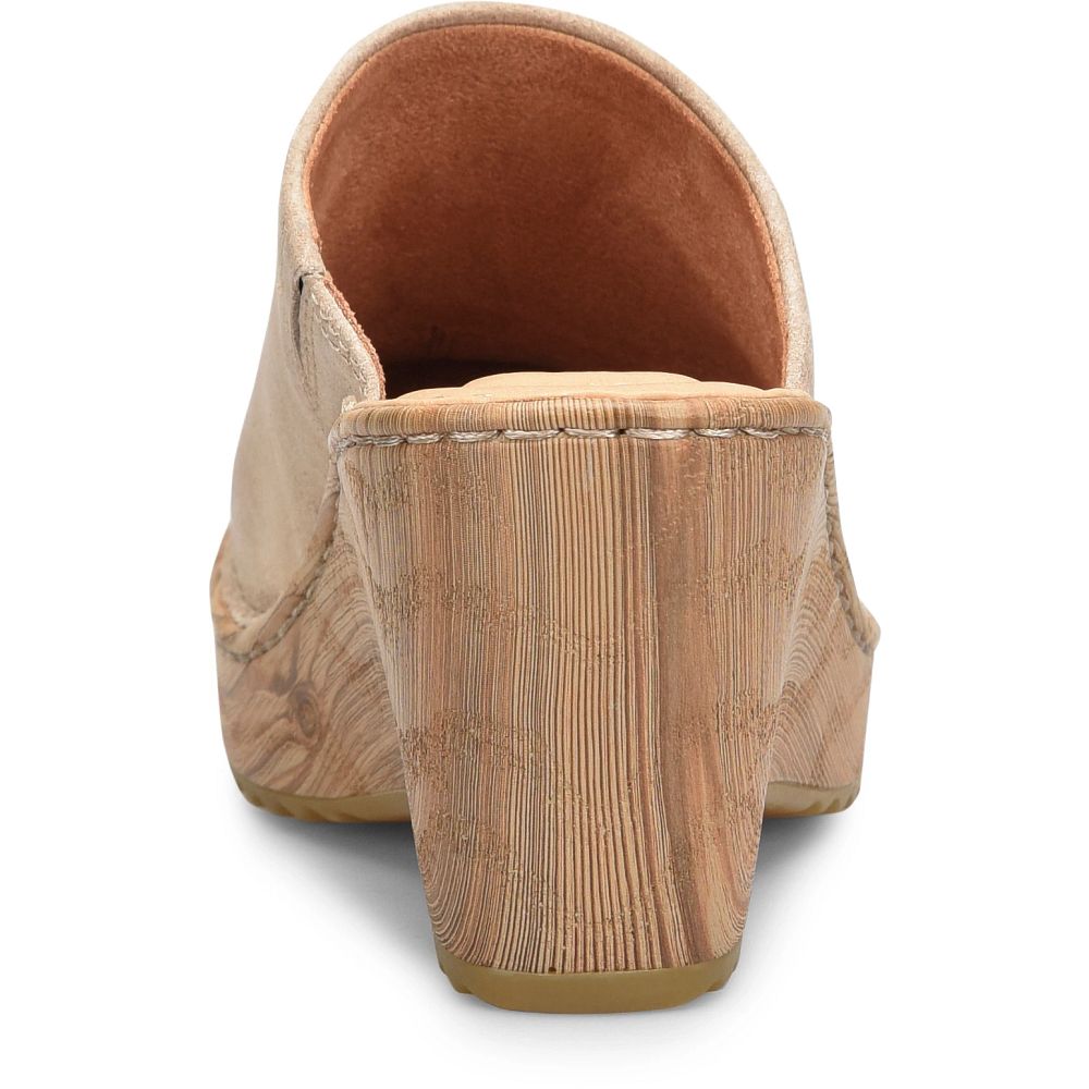 Born Natalie Clogs Cream Visone Distressed Product ID-26WGXPGJ