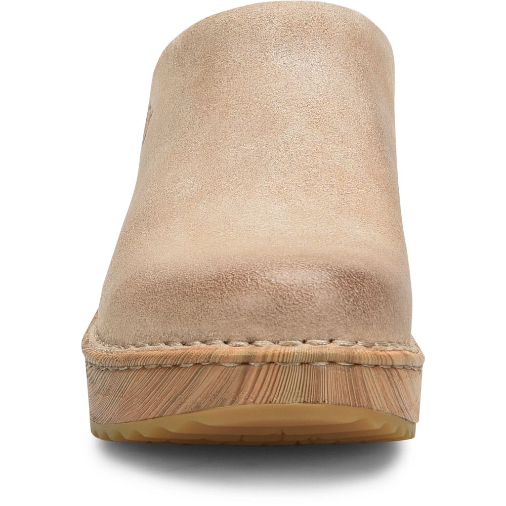 Born Natalie Clogs Cream Visone Distressed Product ID-26WGXPGJ
