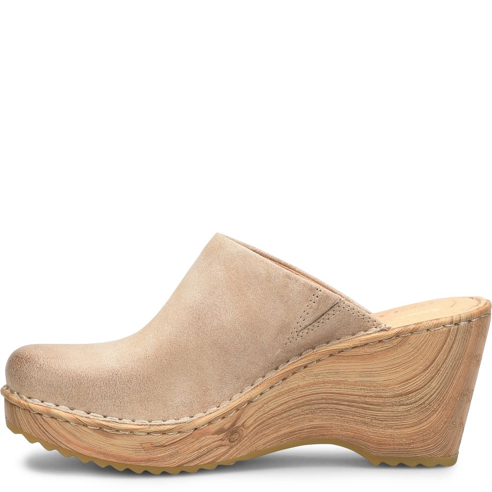 Born Natalie Clogs Cream Visone Distressed Product ID-26WGXPGJ