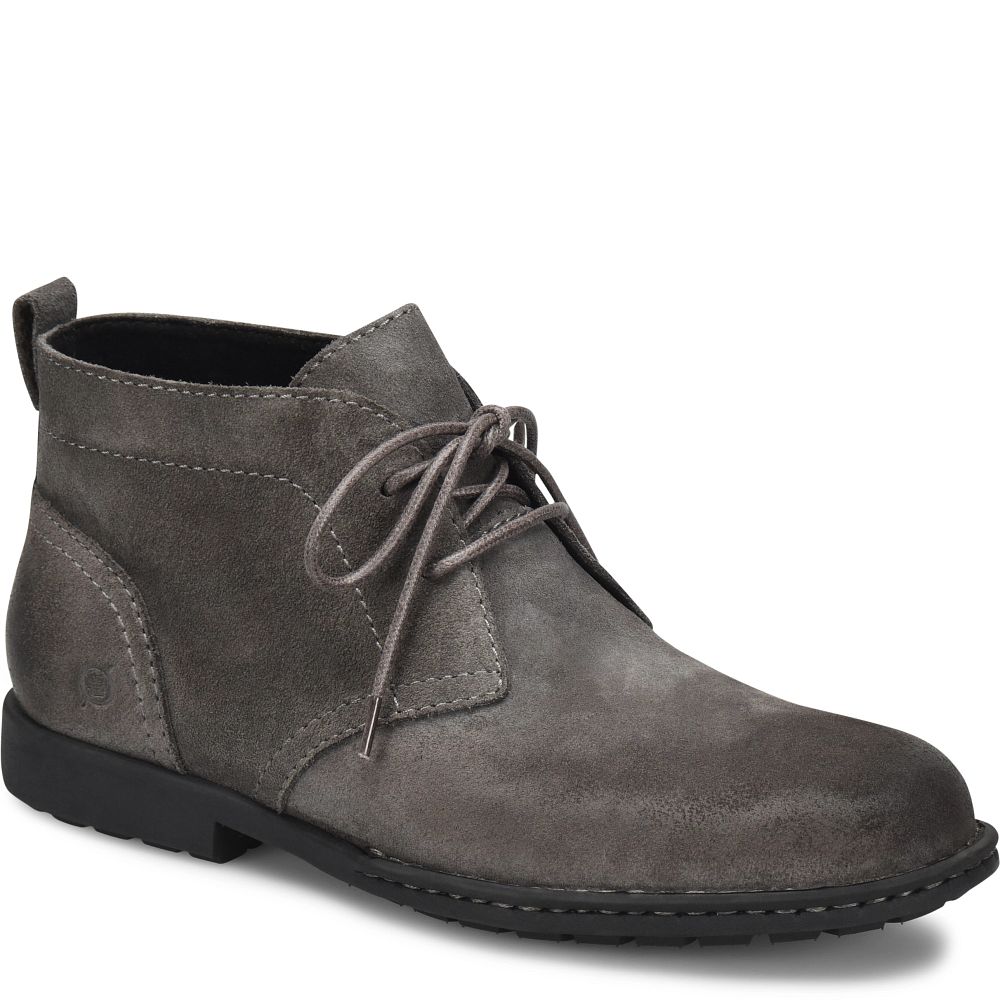 Born Seth Boots Dark Grey Catrame Suede Product ID-2Go7TpsI