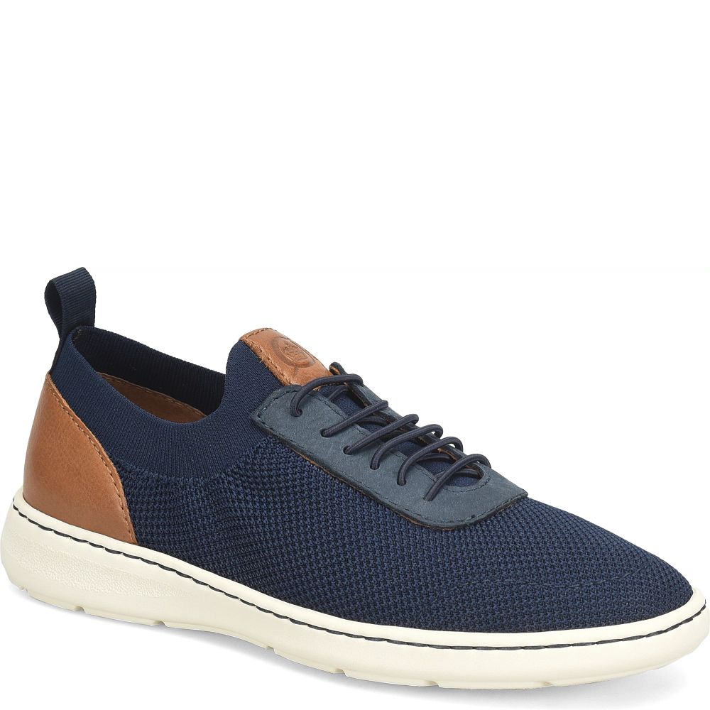 Born Marius Slip-Ons Navy Brown Combo Product ID-5CMd0e7t