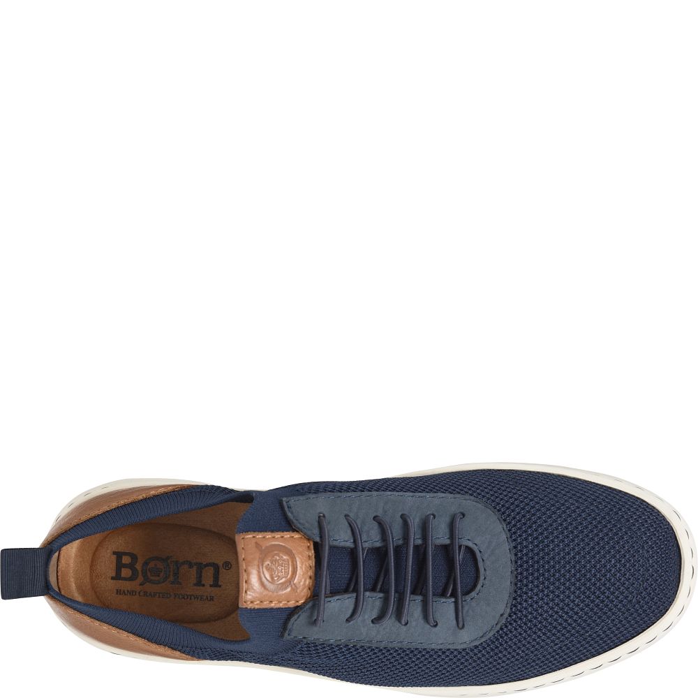 Born Marius Slip-Ons Navy Brown Combo Product ID-5CMd0e7t