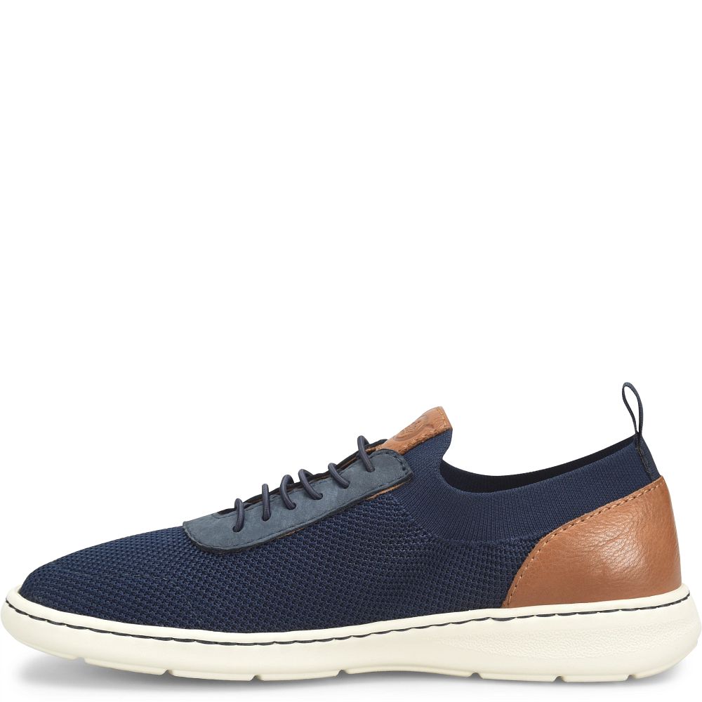 Born Marius Slip-Ons Navy Brown Combo Product ID-5CMd0e7t