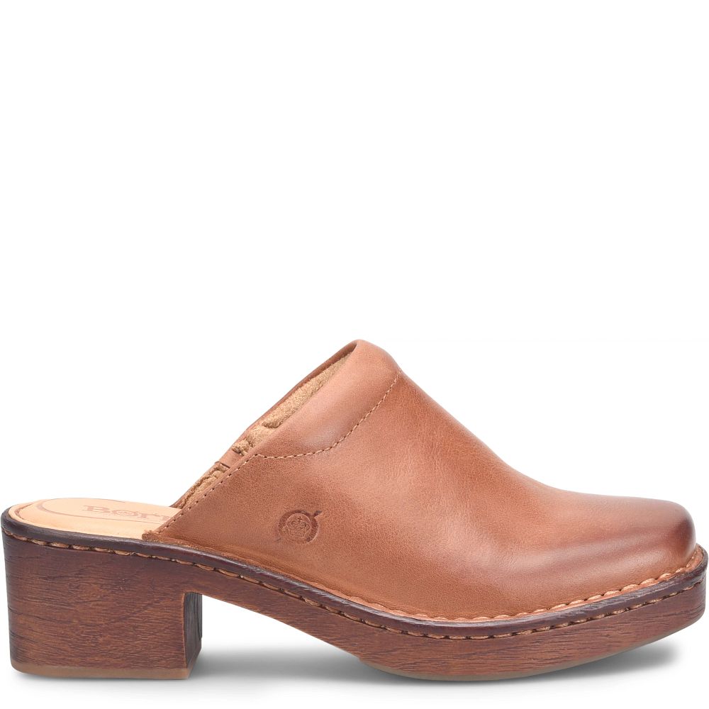 Born Hilary Clogs Cognac Product ID-6HZh7bPR