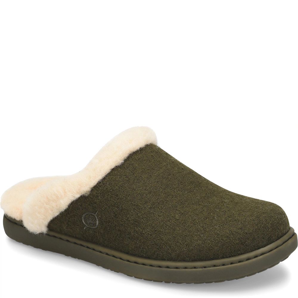 Born Zoe Slippers Dark Military Wool Combo Product ID-6Rtfey15