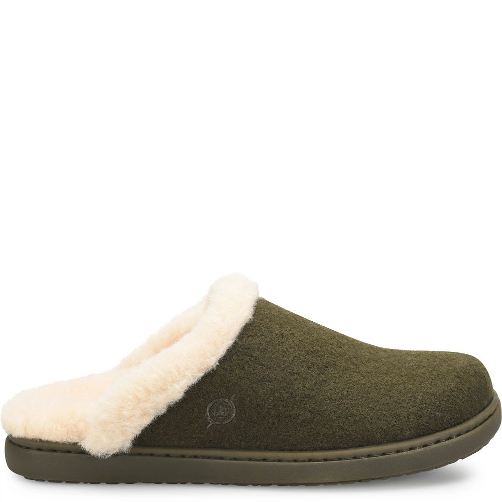 Born Zoe Slippers Dark Military Wool Combo Product ID-6Rtfey15