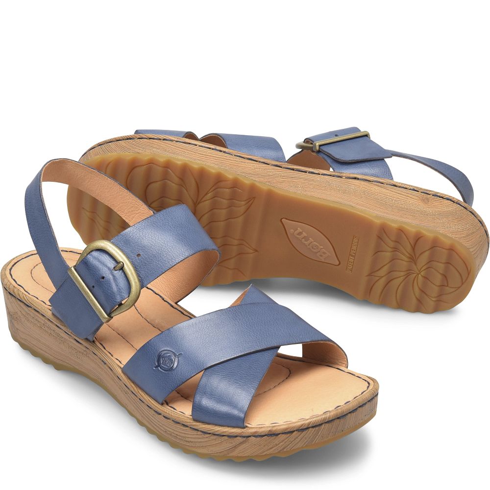 Born Aida Sandals Navy Product ID-7p8EajCX