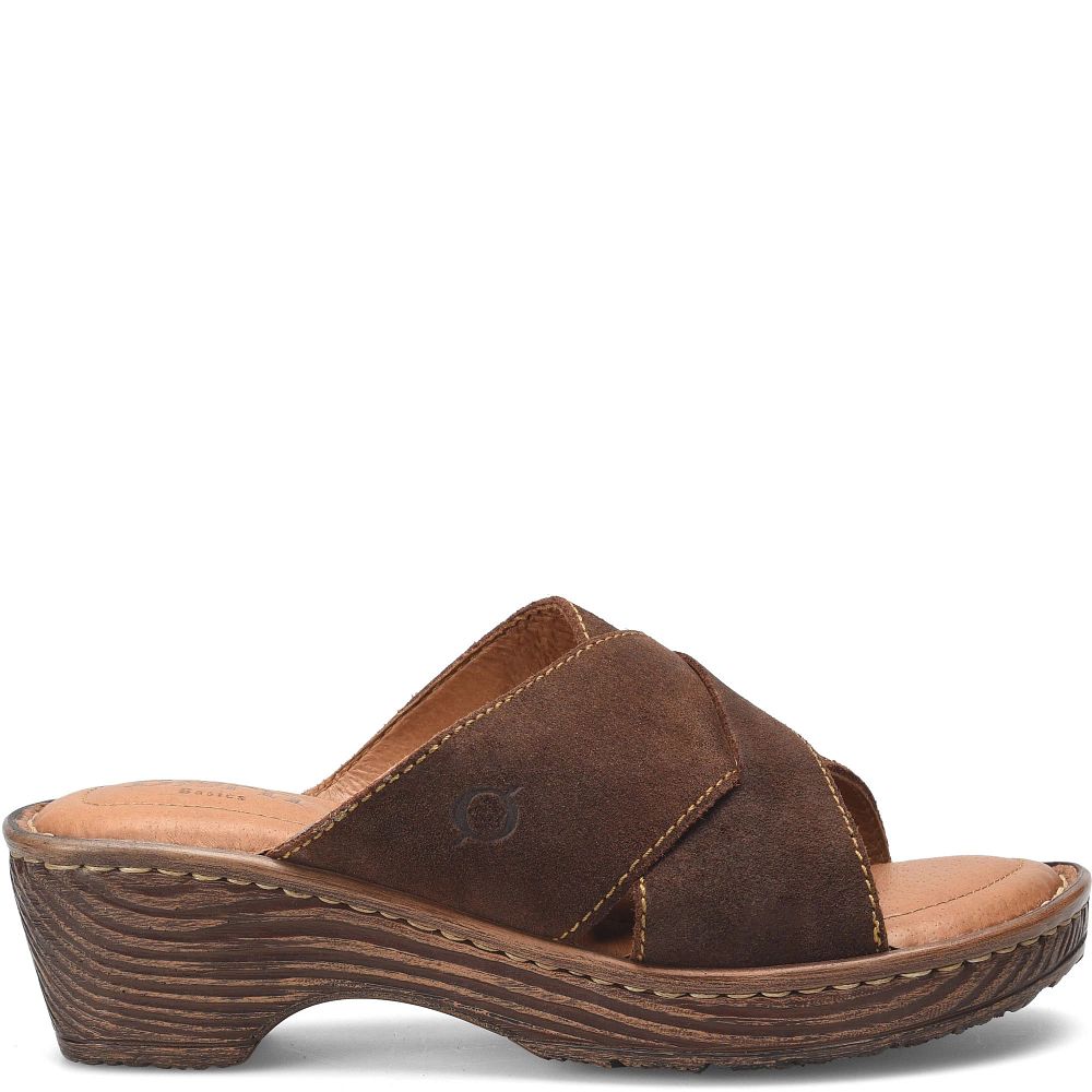 Born Teayo Basic Sandals Dark Brown Distressed Product ID-C5P01wA3