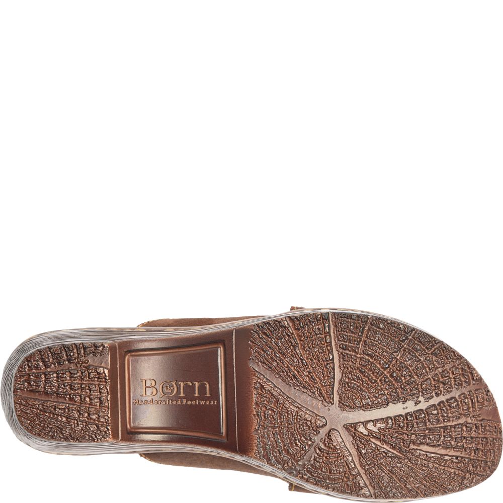 Born Teayo Basic Sandals Dark Brown Distressed Product ID-C5P01wA3