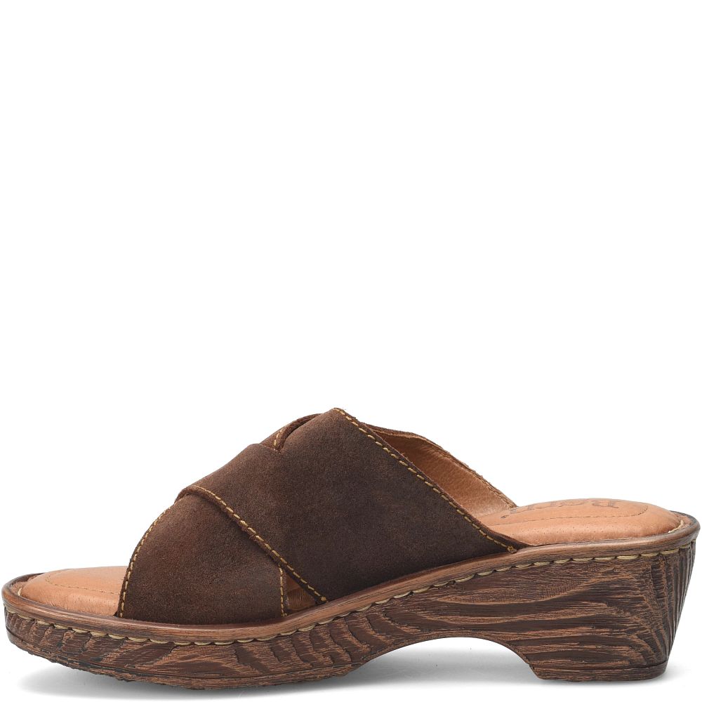 Born Teayo Basic Sandals Dark Brown Distressed Product ID-C5P01wA3