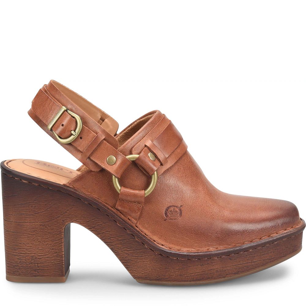 Born Hudson Clogs Cognac Brown Product ID-CeV1oMSl