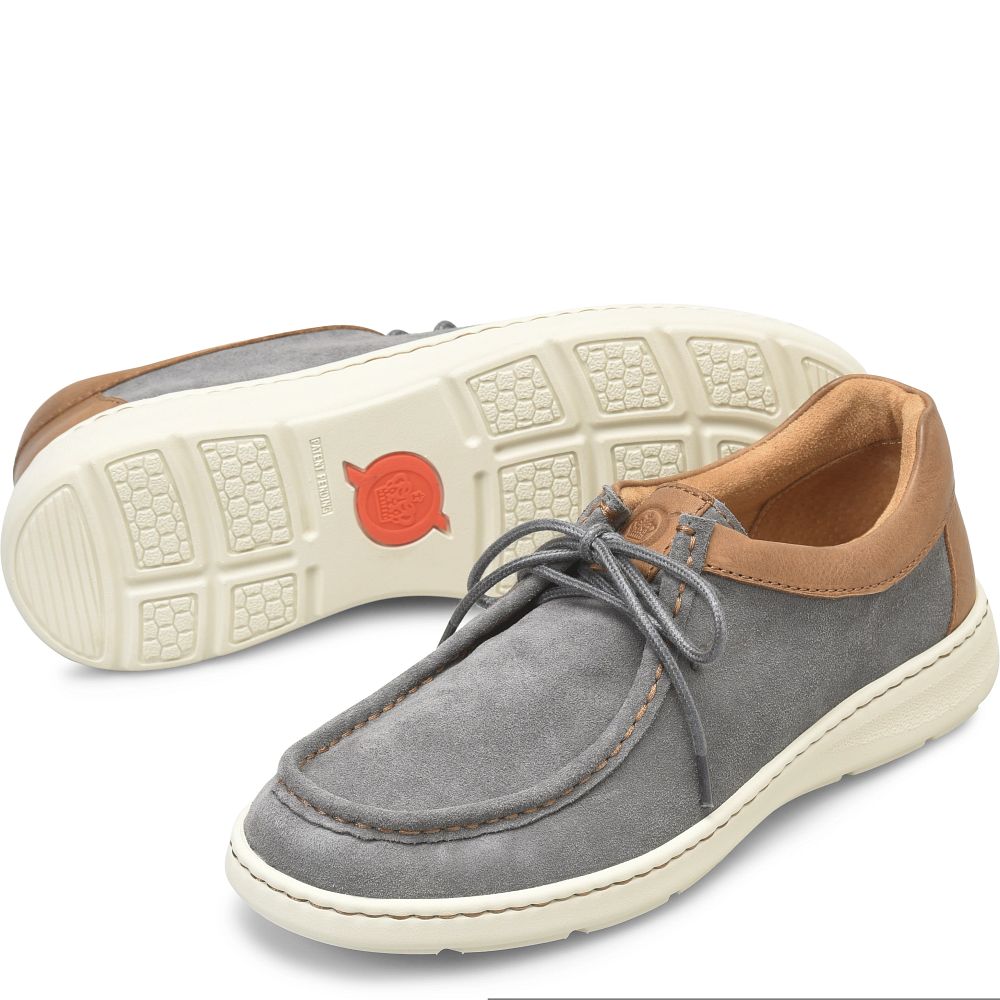 Born Maverick Slip-Ons Grey Brown Combo Product ID-DINJNtvw [BornShoes-466]