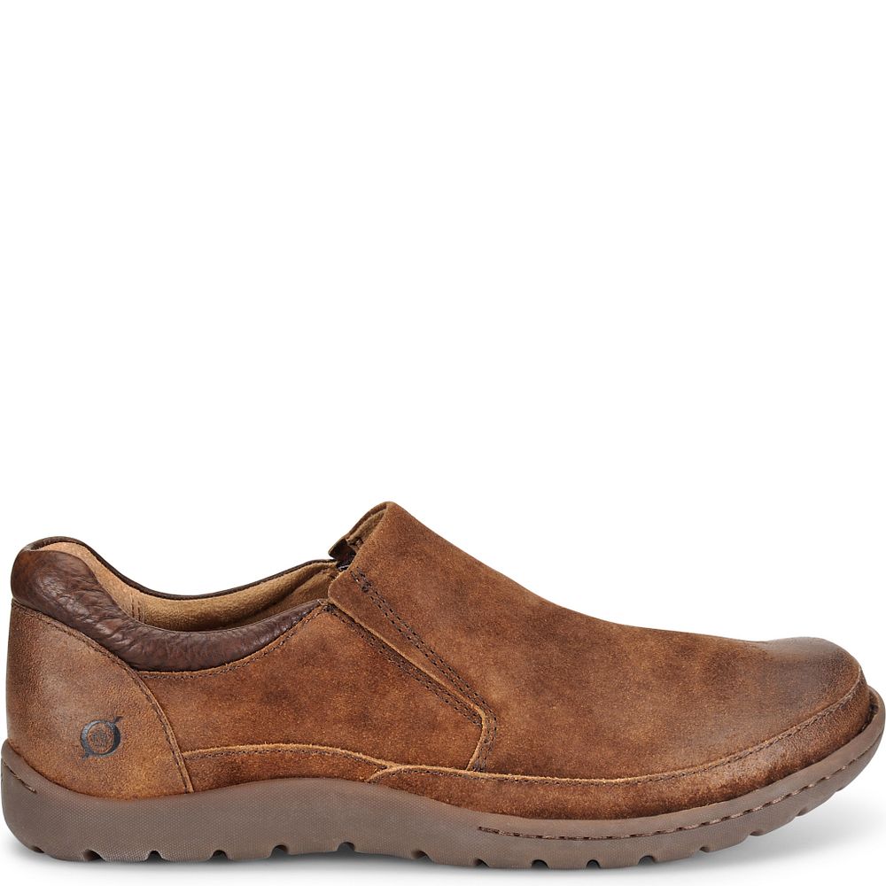 Born Nigel Slip On Slip-Ons Rust Distressed Combo Product ID-ErWVTqZj