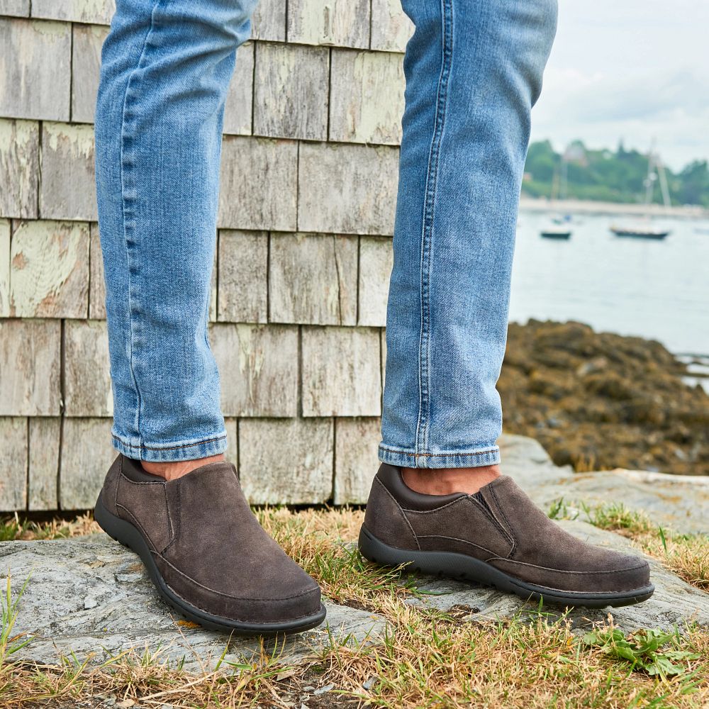 Born Nigel Slip On Slip-Ons Rust Distressed Combo Product ID-ErWVTqZj