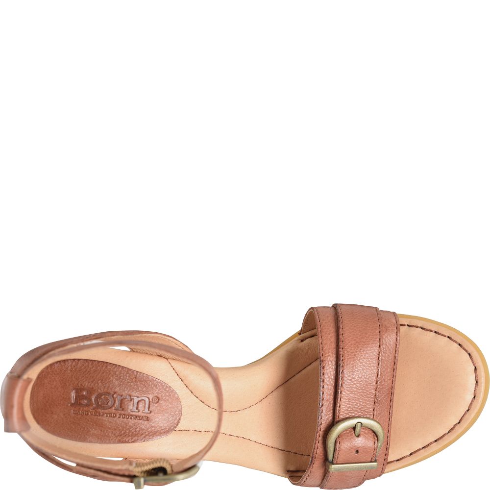 Born Tahlia Sandals Brown Luggage Product ID-FNTFK5bw