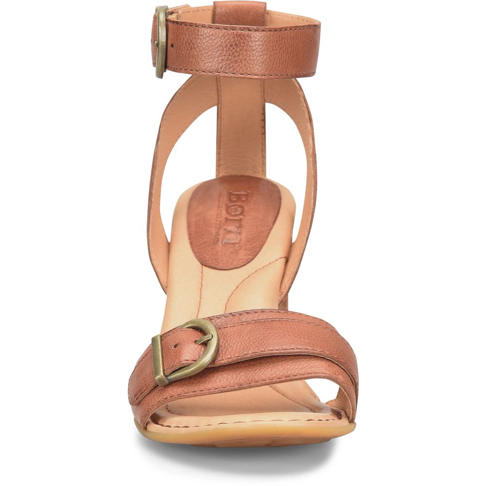 Born Tahlia Sandals Brown Luggage Product ID-FNTFK5bw