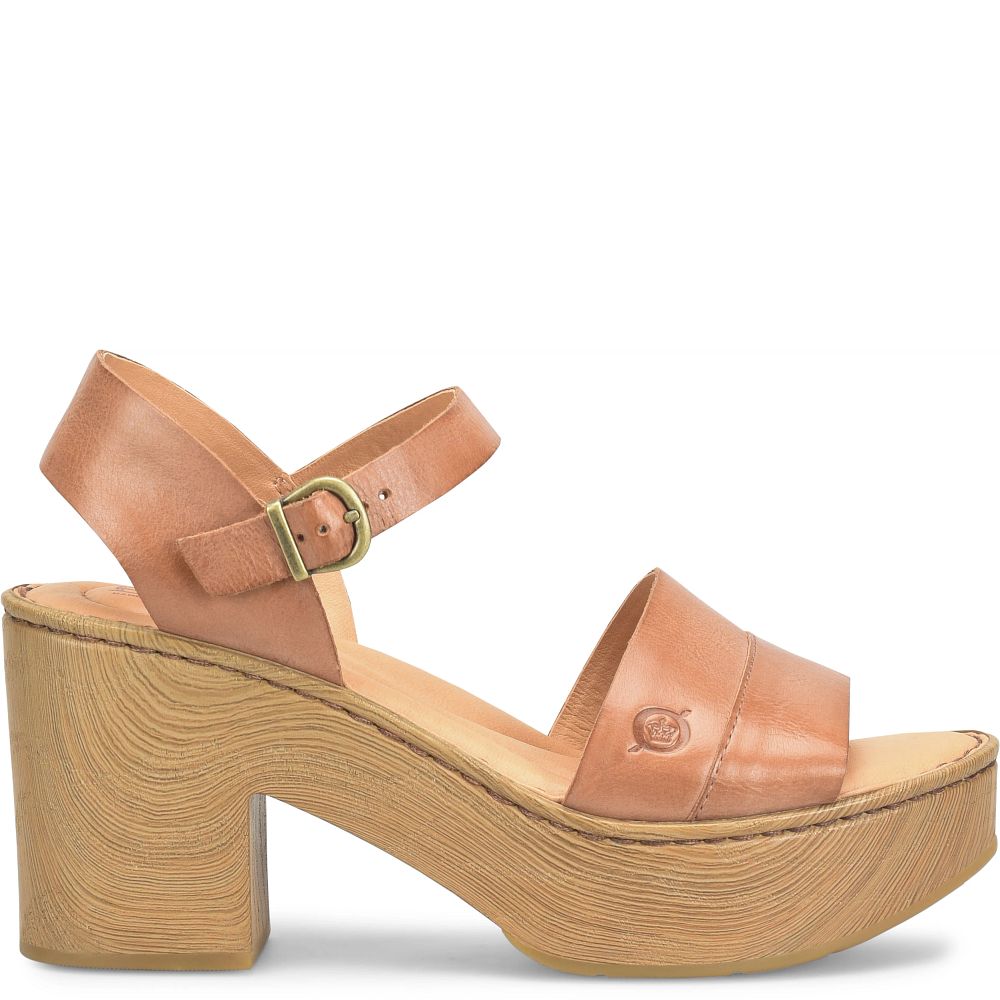 Born Lucca Sandals Brown Almond Product ID-FuSgsv3o