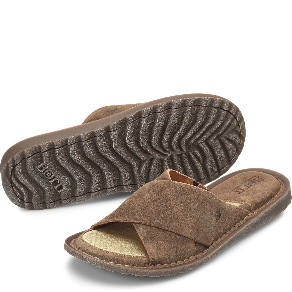 Born Getaway Sandals Taupe Avola Distressed Product ID-GFRCvOhz [BornShoes-389]
