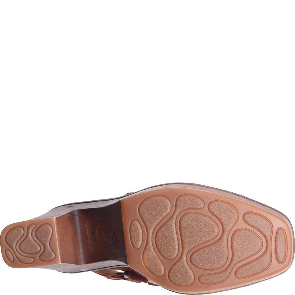 Born Hudson Clogs Dark Brick Distressed Product ID-GmbIfudK