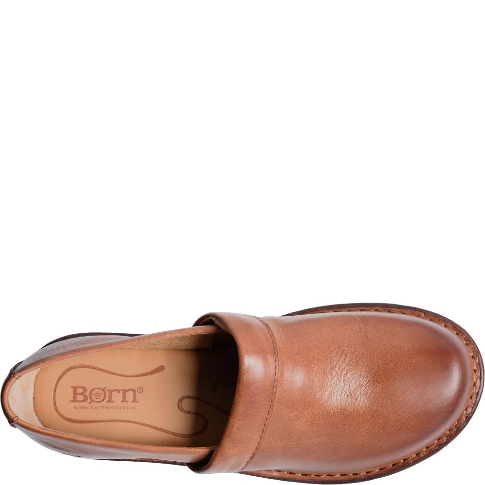 Born Freya Clogs Cognac Brown Product ID-I7Qhcrvf