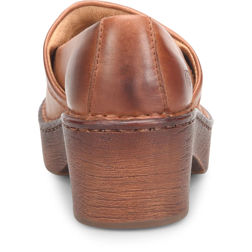 Born Freya Clogs Cognac Brown Product ID-I7Qhcrvf