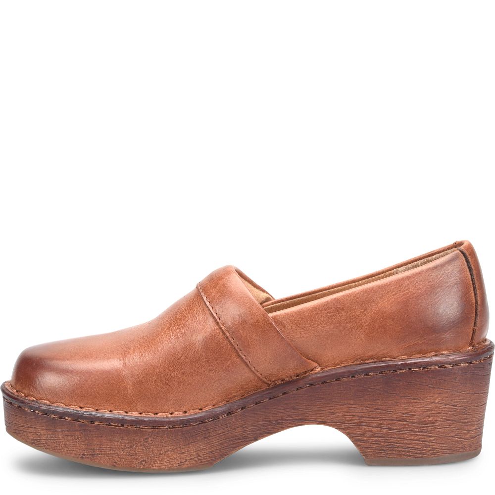 Born Freya Clogs Cognac Brown Product ID-I7Qhcrvf
