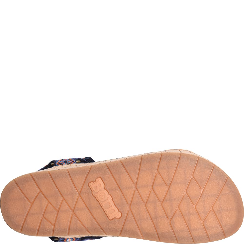 Born Sirena Colors Sandals Navy Fabric Product ID-IhSSFdQs