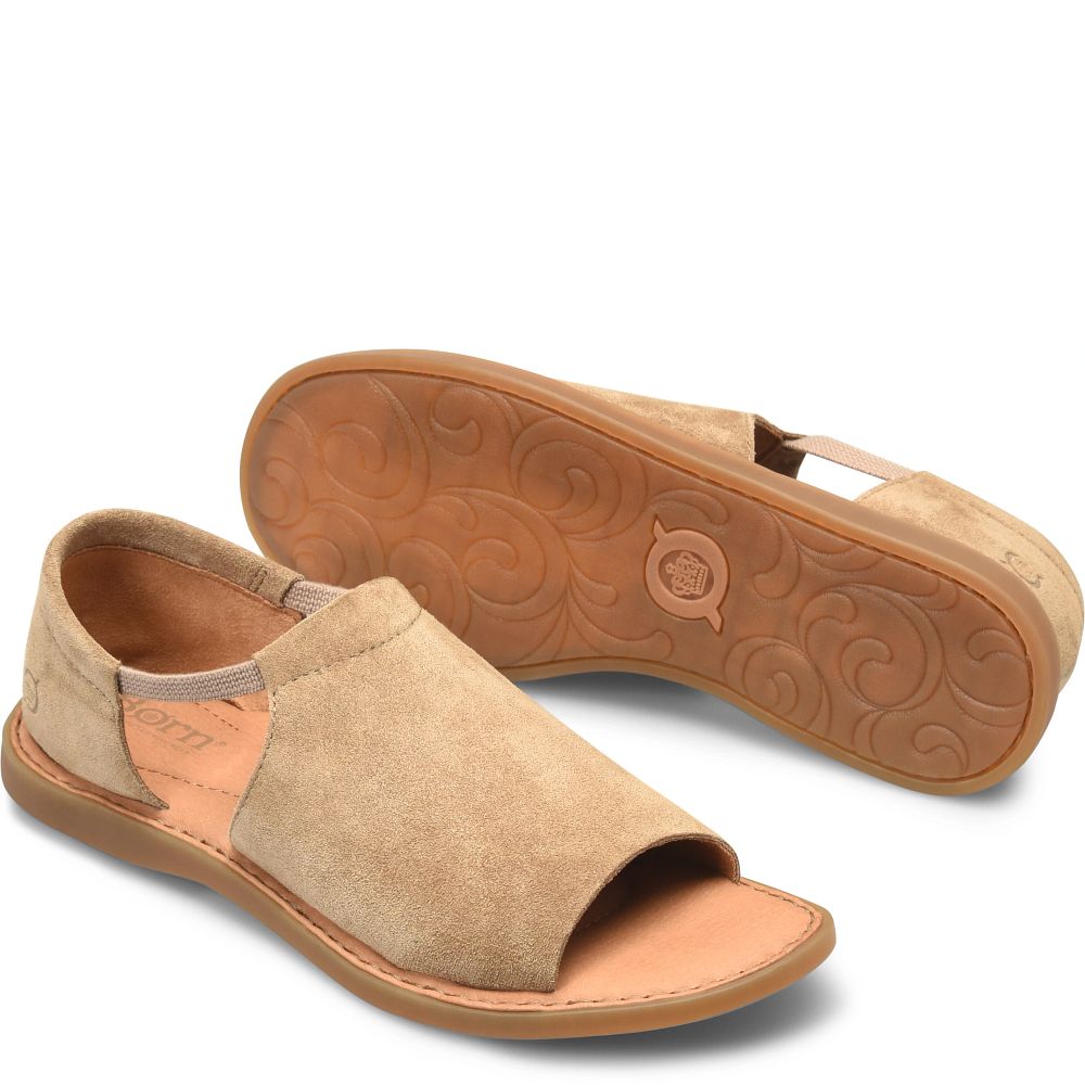 Born Cove Modern Sandals Taupe Suede Product ID-JDibD1b5