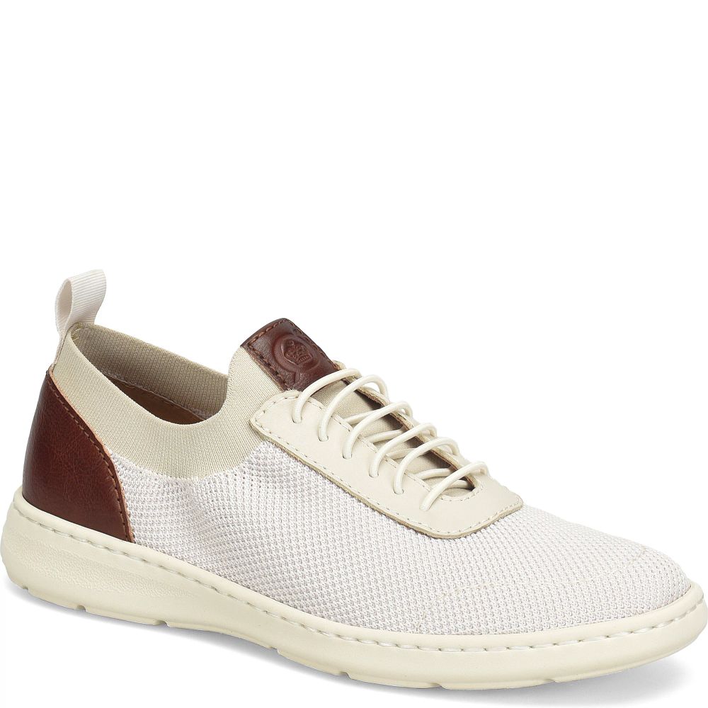 Born Marius Slip-Ons White Dark Tan Combo Product ID-KbjCJHmk