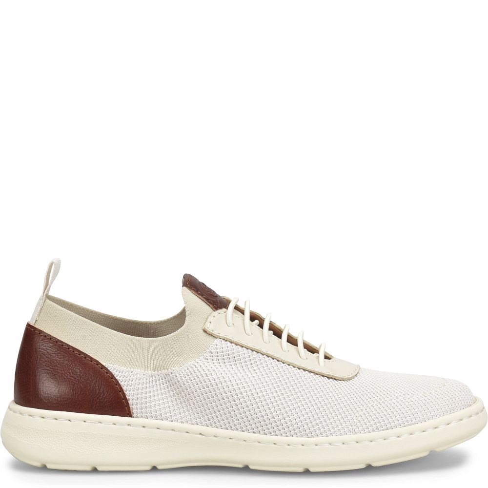 Born Marius Slip-Ons White Dark Tan Combo Product ID-KbjCJHmk