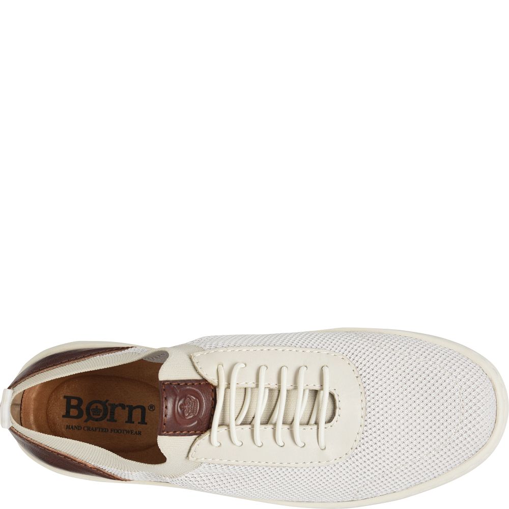 Born Marius Slip-Ons White Dark Tan Combo Product ID-KbjCJHmk