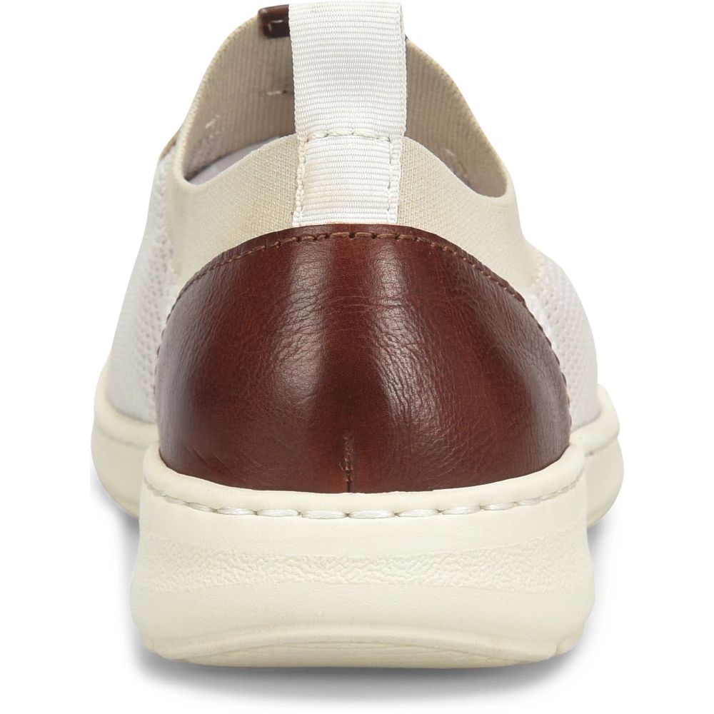 Born Marius Slip-Ons White Dark Tan Combo Product ID-KbjCJHmk