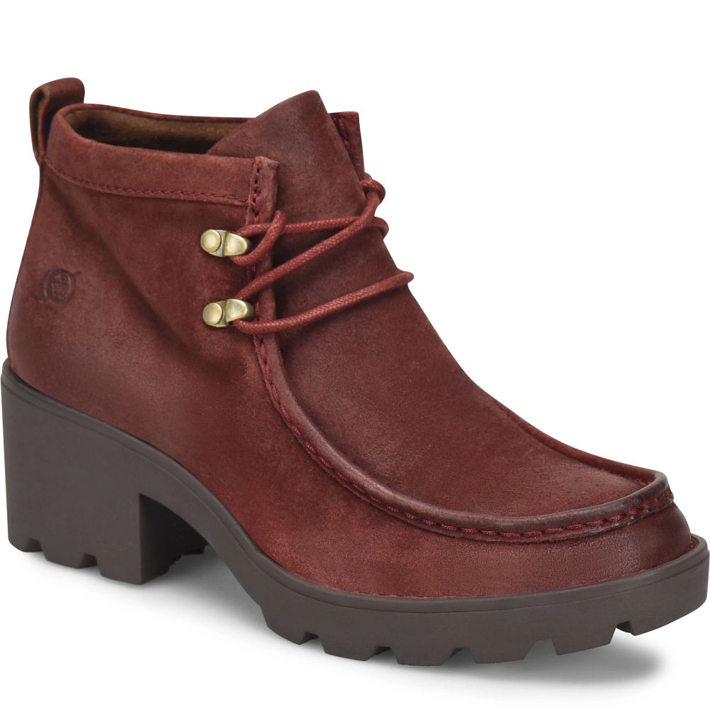 Born Griffin Boots Dark Red Distressed Product ID-L0SeE2KW