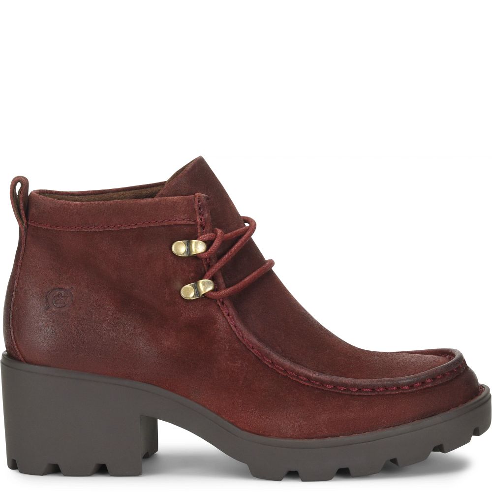 Born Griffin Boots Dark Red Distressed Product ID-L0SeE2KW