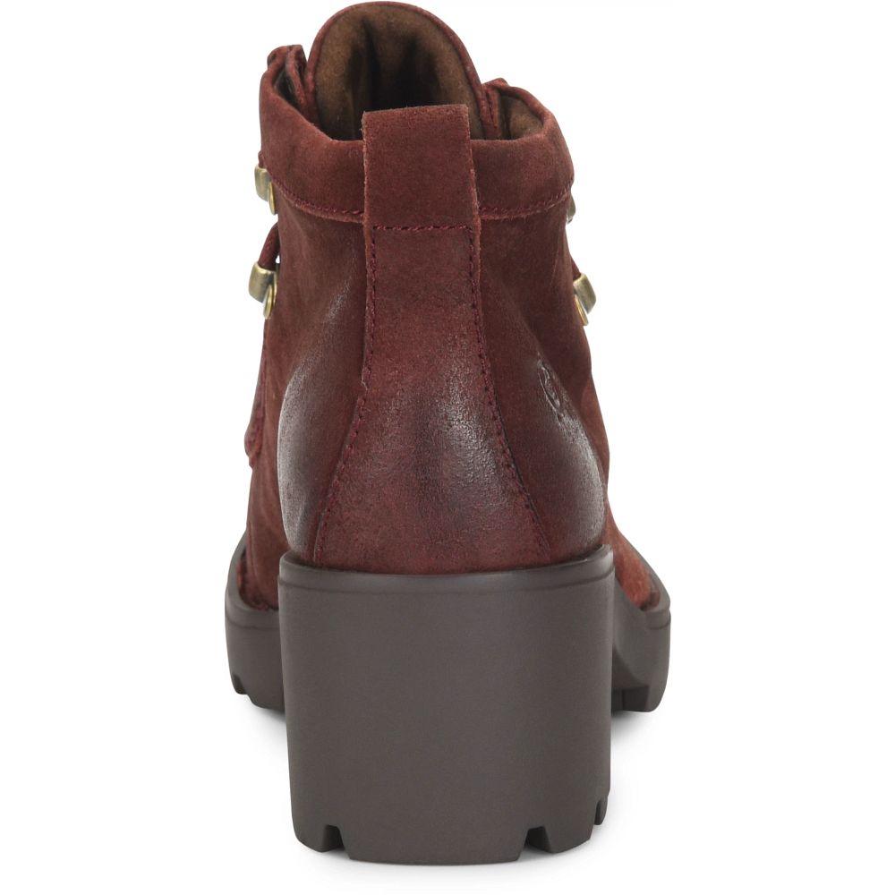 Born Griffin Boots Dark Red Distressed Product ID-L0SeE2KW