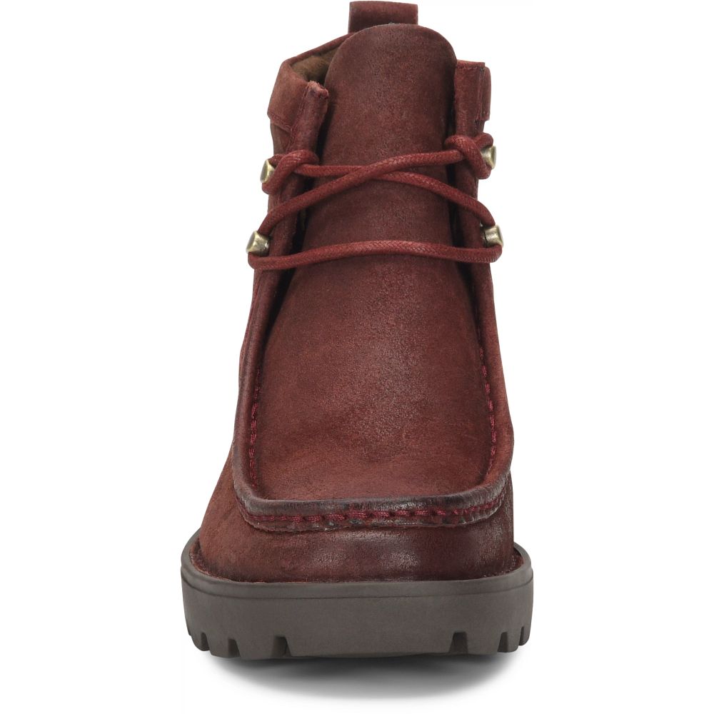 Born Griffin Boots Dark Red Distressed Product ID-L0SeE2KW