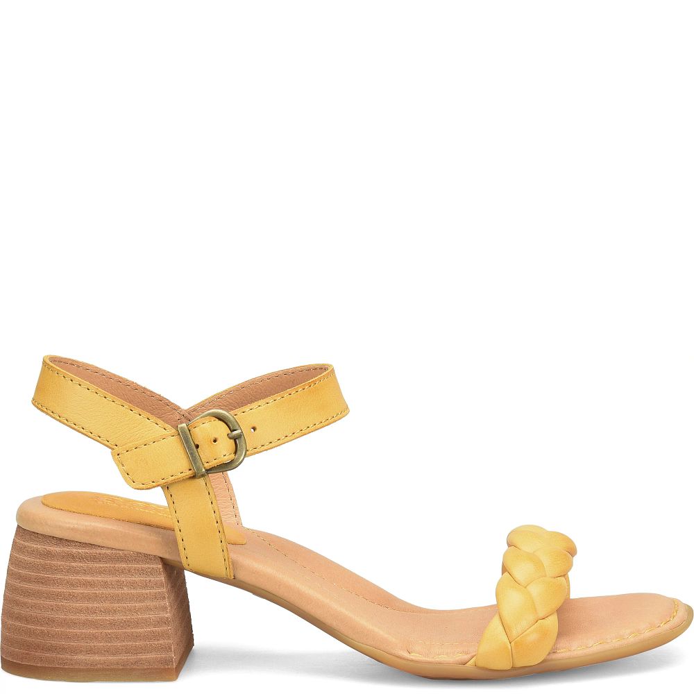 Born Simone Sandals Yellow Mustard Product ID-Ly31vUud