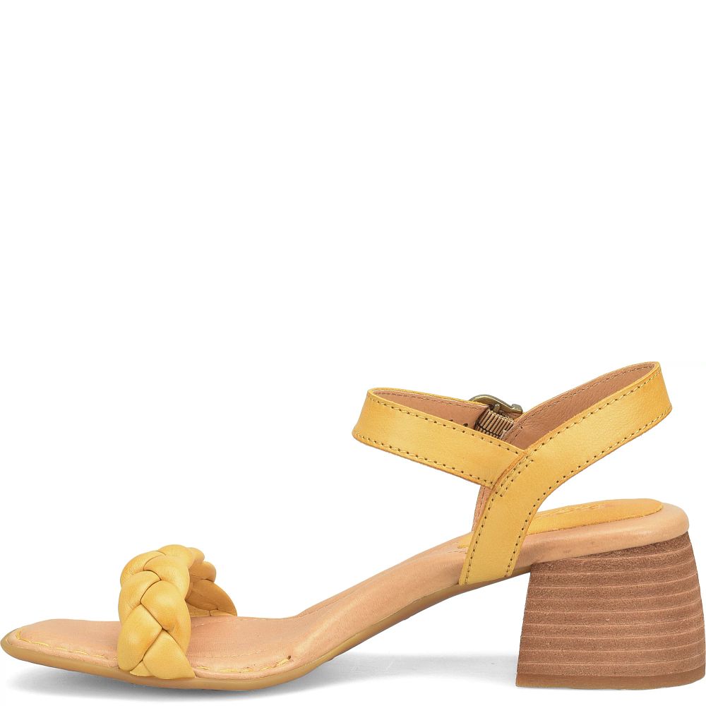 Born Simone Sandals Yellow Mustard Product ID-Ly31vUud