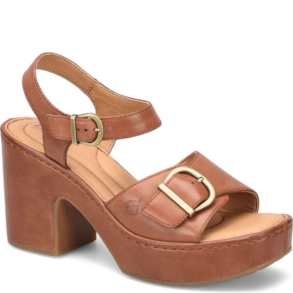 Born Browyn Sandals Cognac With Leather Wrap Product ID-M7lxOr76