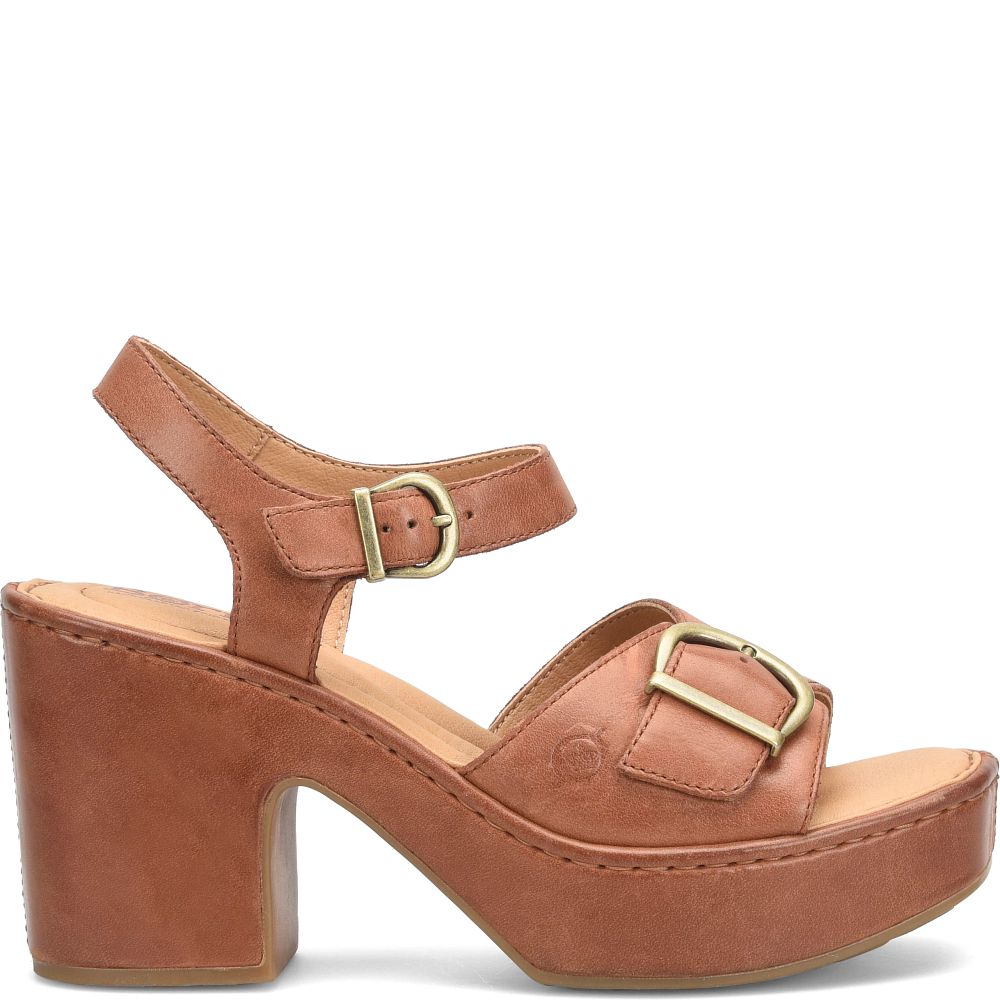 Born Browyn Sandals Cognac With Leather Wrap Product ID-M7lxOr76
