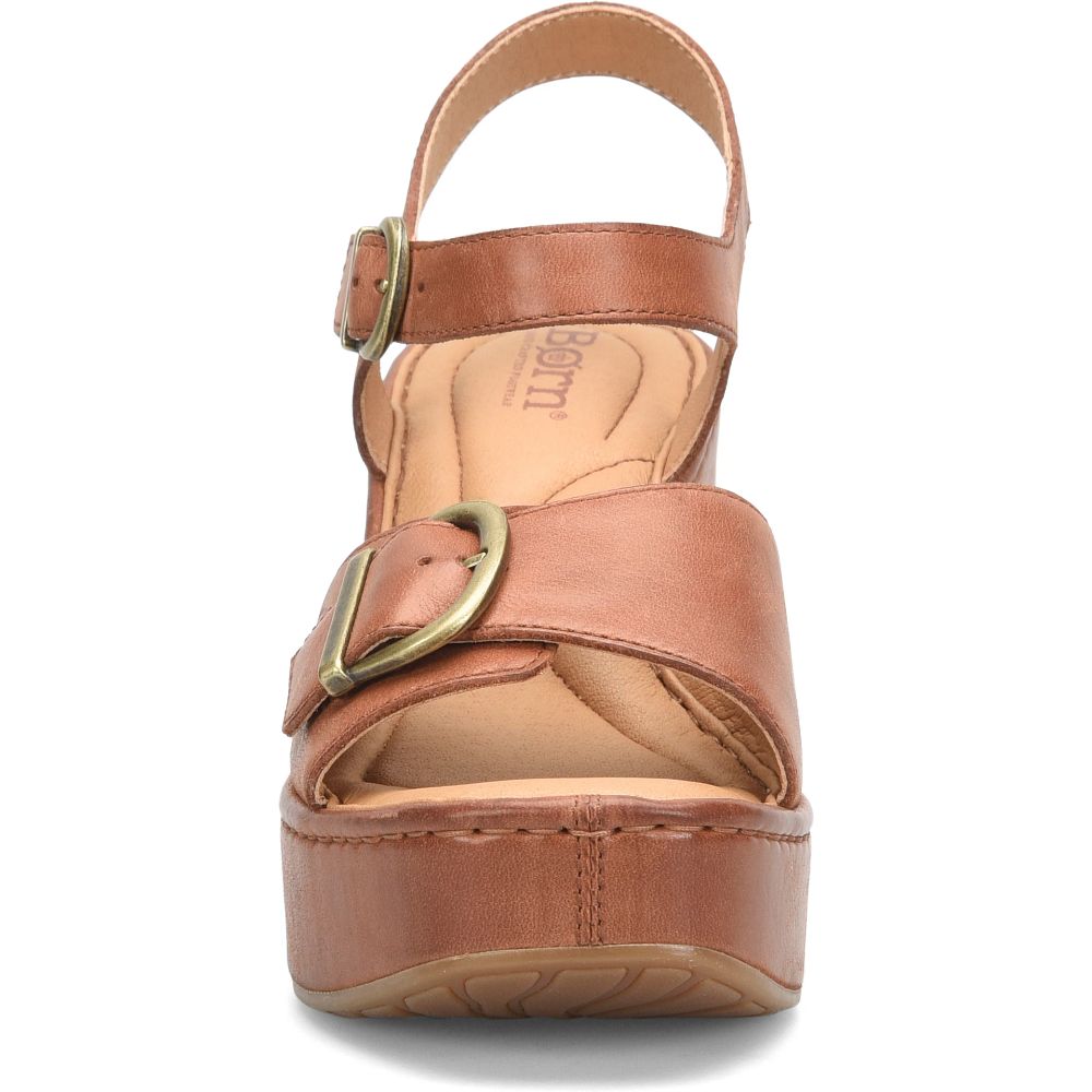 Born Browyn Sandals Cognac With Leather Wrap Product ID-M7lxOr76