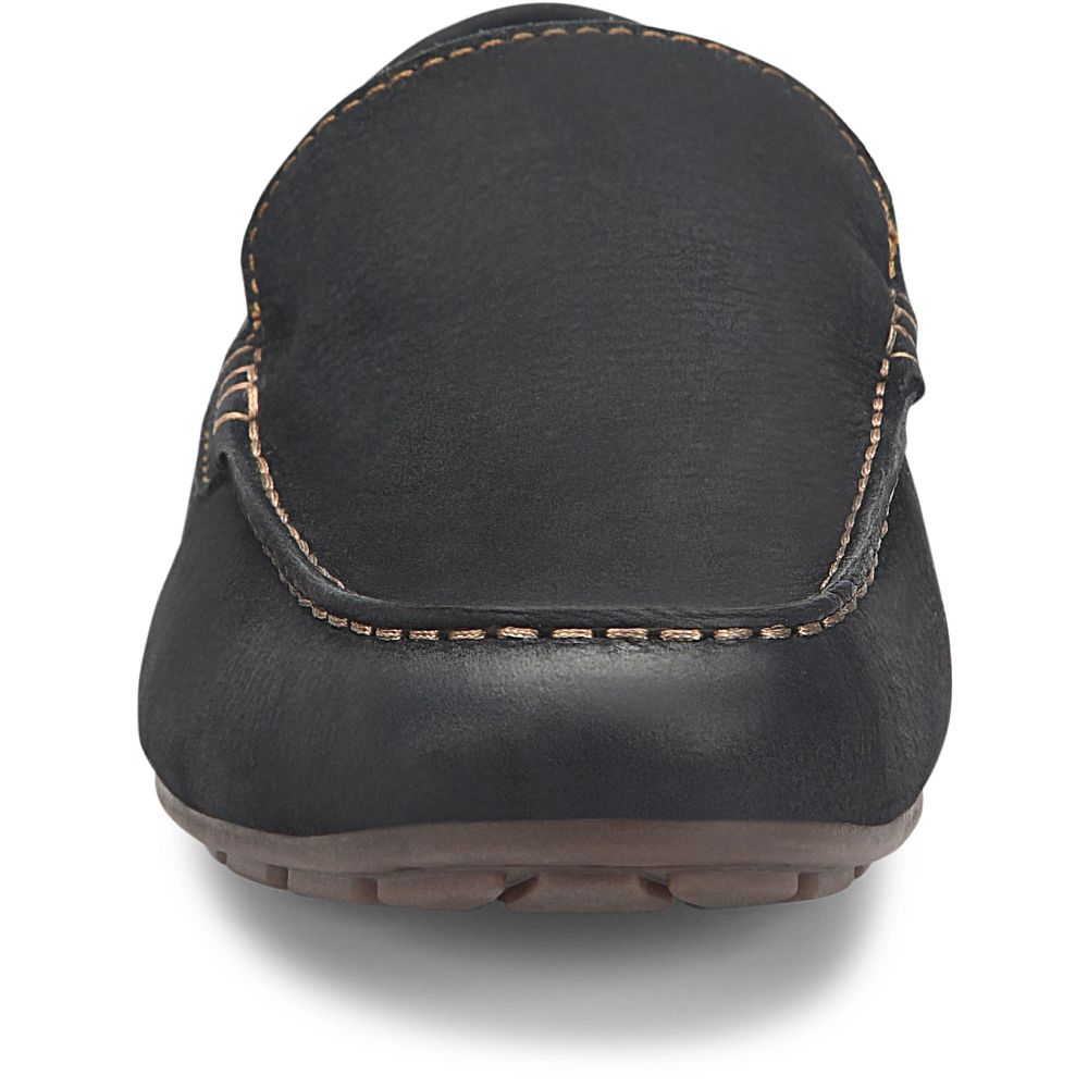 Born Allan Shearling Slippers Black Nubuck Product ID-MmNOFGxj