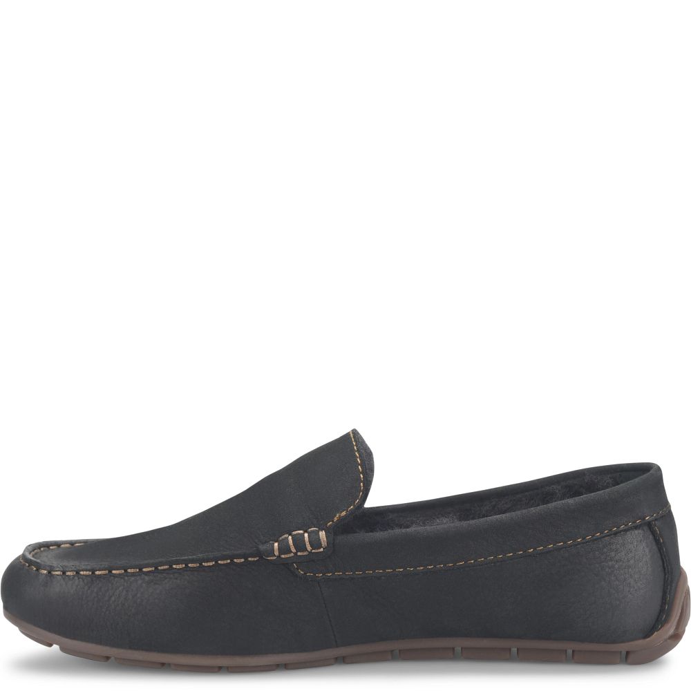 Born Allan Shearling Slippers Black Nubuck Product ID-MmNOFGxj