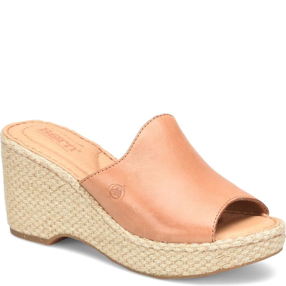 Born Lilah Sandals Natural Full Grain Product ID-POeVkQvb