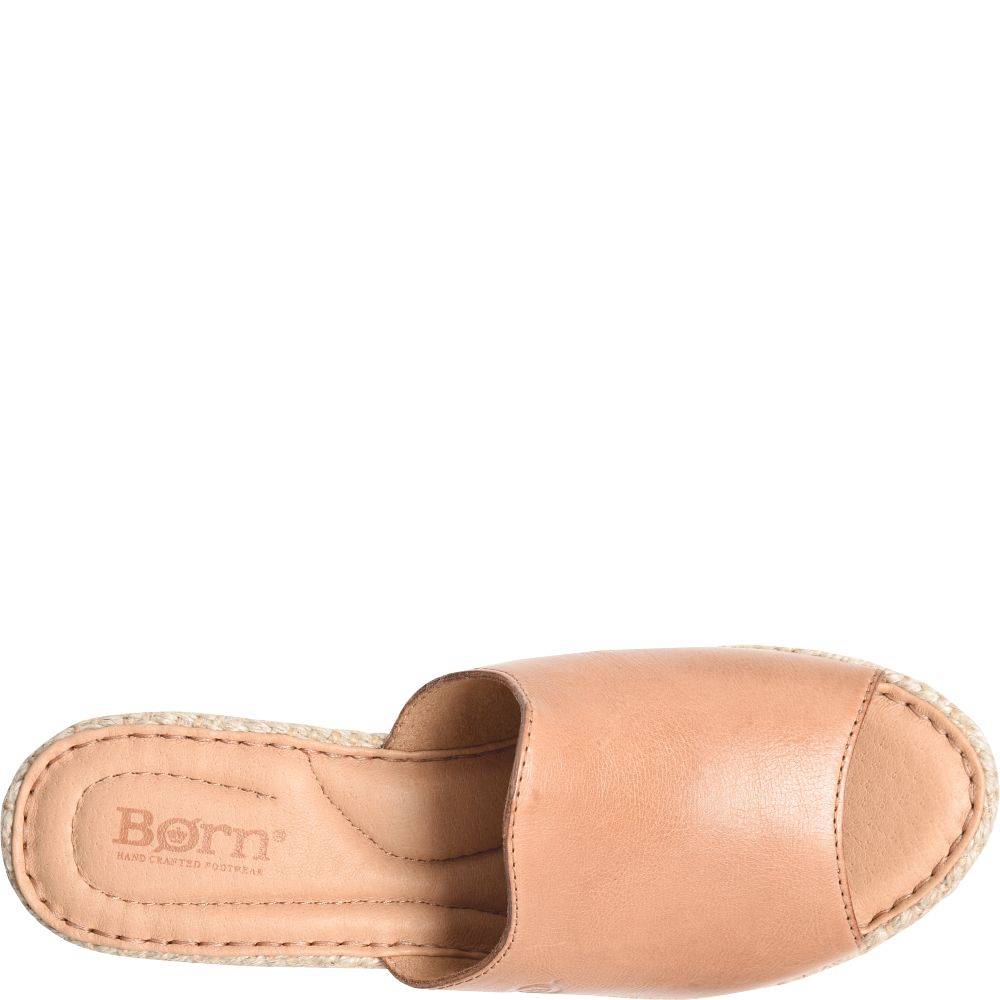 Born Lilah Sandals Natural Full Grain Product ID-POeVkQvb