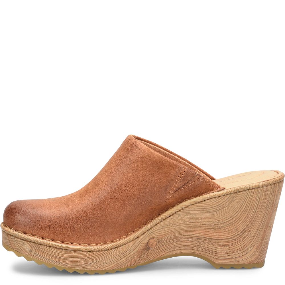 Born Natalie Clogs Tan Camel Distressed Product ID-PYKire0g