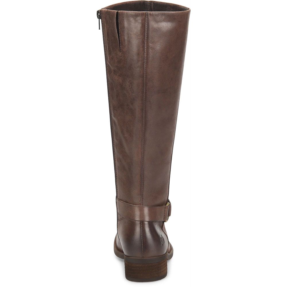 Born Saddler - Extended Calf Boots Chocolate Product ID-Q66JZa0m